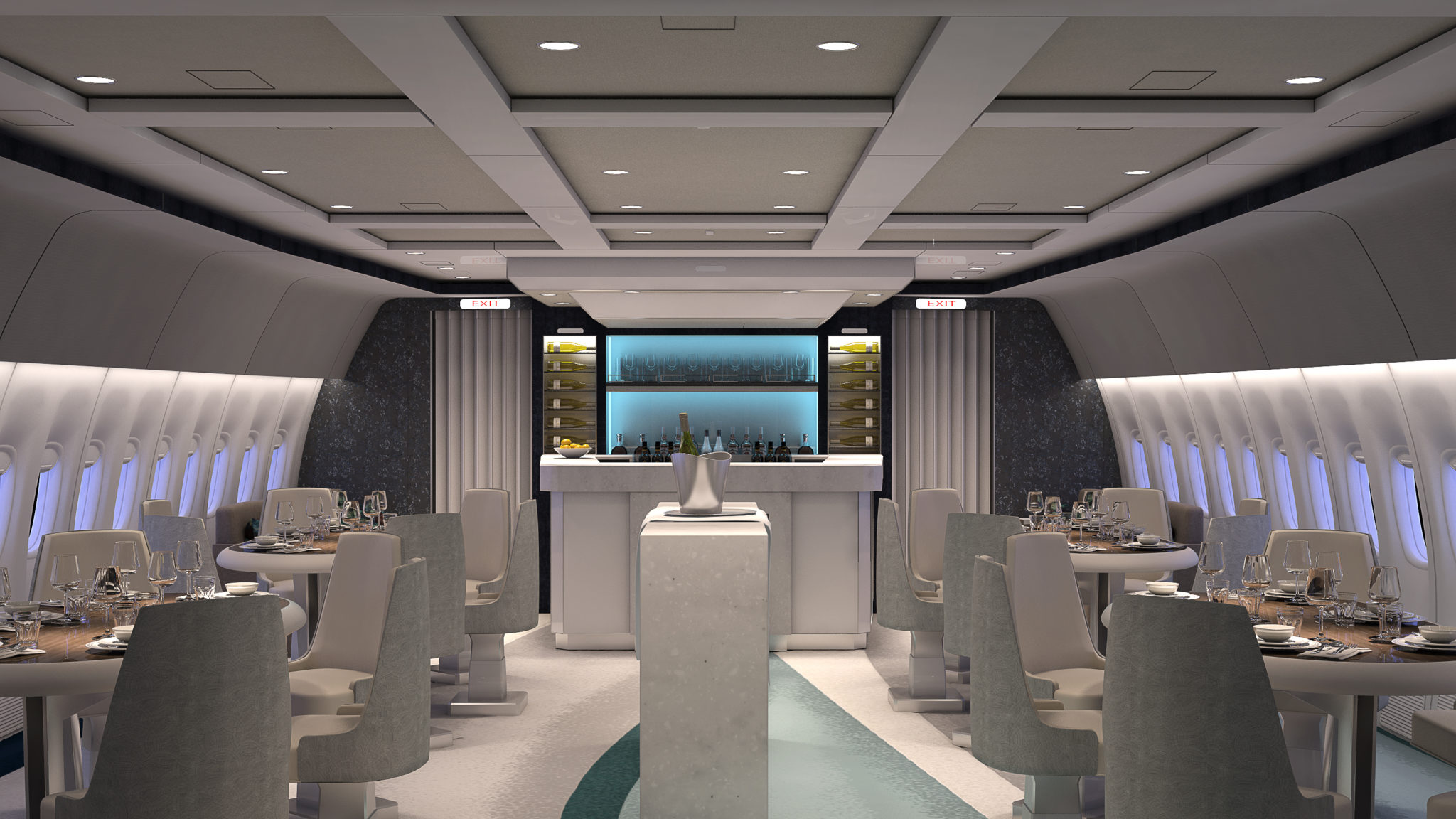 Interior shot of Crystal Air Cruises